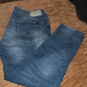 Buckle Blue Slim Straight Stretch Jeans Six-x with Classic Wash